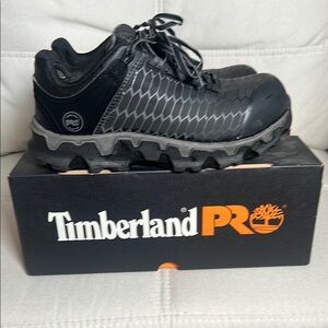 Timberland PRO Black and Gray Safety Shoes Steel Toe Size 8M